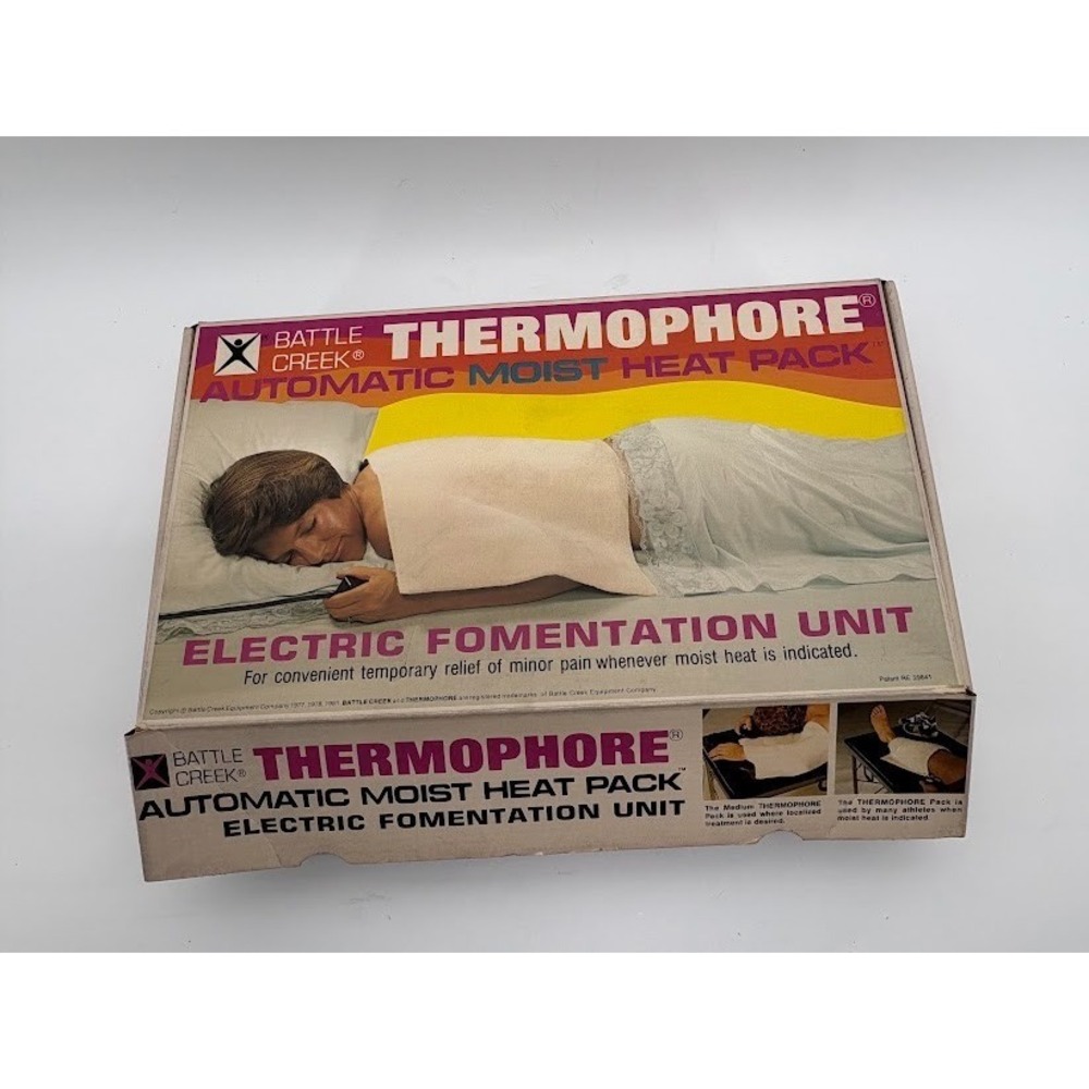 VTG 80s 1984 Battle Creek Thermophore Automatic Moist Heating Heat Pad WORKS LRG